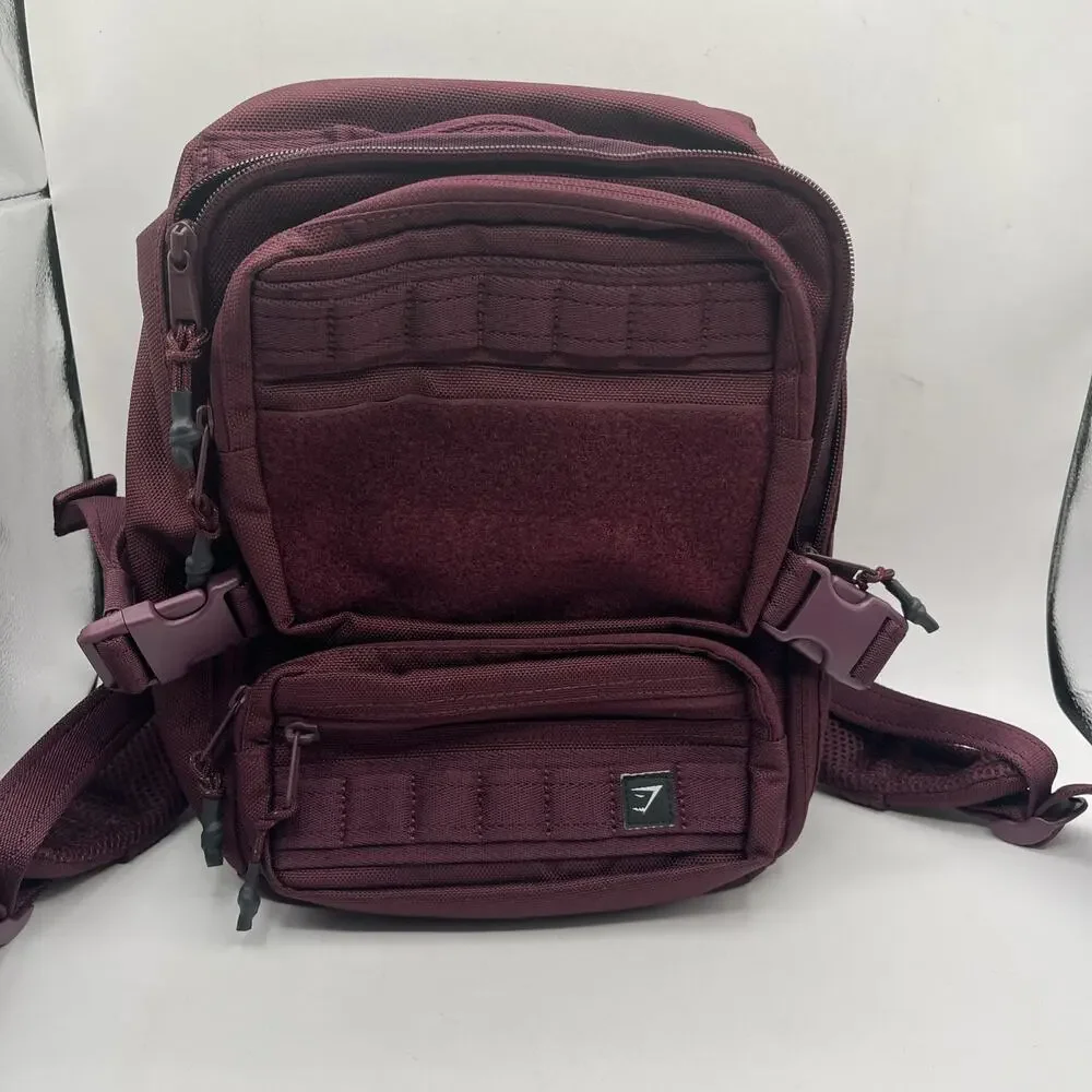 Gymshark Small Tactical Style Backpack Plum Purple Color NWOT